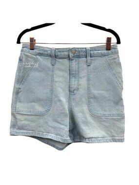 Universal Thread Ultra Highest Rise Midi Light Wash Shorts Size 30